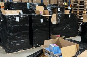 Zollfahndungsamt Hannover: ZOLL-H: Großsicherstellungen von illegalen Vapes / ZOLL beschlagnahmt über 165.000 E-Zigaretten in Bergheim, Rekordsicherstellung von 1,15 Millionen Vapes in Belgien