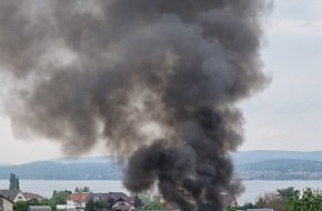 Freiwillige Feuerwehr Reichenau: FW Reichenau: Holzhütte in Brand geraten, Reichenau-Mittelzell, 23.05.2023