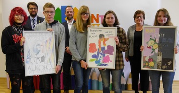 Schüler aus dem Landkreis Wittenberg gewinnen landesweiten Plakatwettbewerb gegen Komasaufen