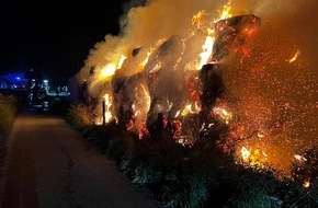 Feuerwehr Wetter (Ruhr): FW-EN: Wetter: Silageballen brannten in der Nacht