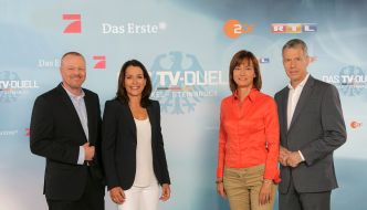 ARD Das Erste: "Das TV-Duell": Höhepunkt des Fernsehwahlkampfs am 1. September  im Ersten, auf ProSieben, RTL und im ZDF (BILD)