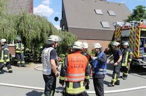 Freiwillige Feuerwehr Werne: FW-WRN: Bildmaterial zum Bericht: Feuer_3: Kellerbrand durch Trennarbeiten an einem Öltank