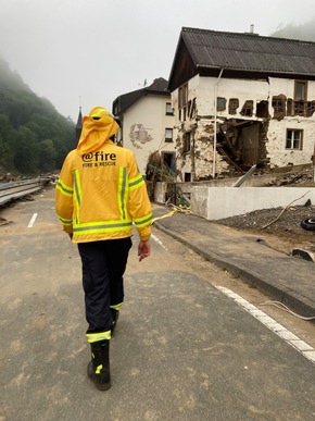 Internationale Katastrophenhelfer*innen weiterhin im Hochwassereinsatz im Landkreis Ahrweiler