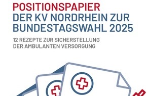 Kassenärztliche Vereinigung Nordrhein: Selbstverwaltung stärker beteiligen - KVNO legt Positionspapier zur Bundestagswahl vor