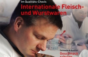 DLG Deutsche Landwirtschafts-Gesellschaft e.V.: Neue Ausgabe "DLG-Test Lebensmittel" / Schwerpunkte: Fleisch- und Wurstwaren, Sensorik von Bio-Produkten, Geschmacksschulen