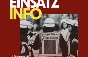 Freiwillige Feuerwehr der Gemeinde Sonsbeck: FW Sonsbeck: Zwei Eins&auml;tze f&uuml;r die Feuerwehr Sonsbeck am Montag