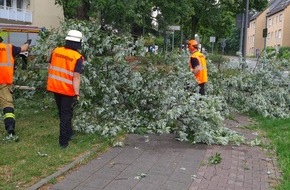 Feuerwehr Haan: FW-HAAN: Zahlreiche Einsätze nach Durchzug eines Sturmtiefs