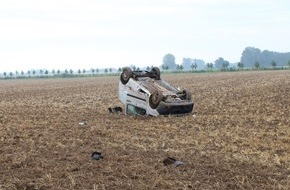 Polizei Düren: POL-DN: Wagen überschlägt sich bei Alleinunfall