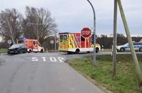 Kreispolizeibehörde Herford: POL-HF: Unfall mit Verletzten- Vorfahrt missachtet