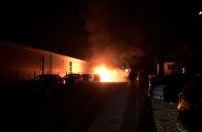 Polizeidirektion Worms: POL-PDWO: Osthofen - Zwei Fahrzeuge durch Feuer zerstört