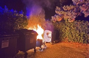Polizei Mettmann: POL-ME: Papiercontainer wurde in Brand gesetzt - Langenfeld - 2209092