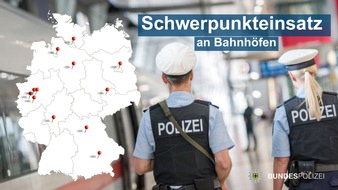Bundespolizeipr&auml;sidium: BPOLP Potsdam: Erneuter Schwerpunkteinsatz der Bundespolizei an gewaltbelasteten Bahnh&ouml;fen