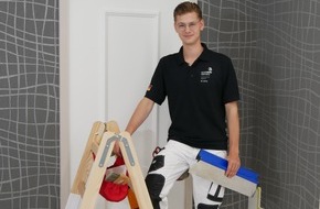 Bundesverband Farbe Gestaltung Bautenschutz: WorldSkills 2024: Der Hesse Janick Mensinger vertritt das deutsche Maler- und Lackiererhandwerk bei der Handwerks-WM in Lyon