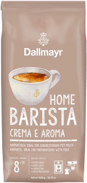 Nachhaltige Verpackung für Dallmayr Home Barista