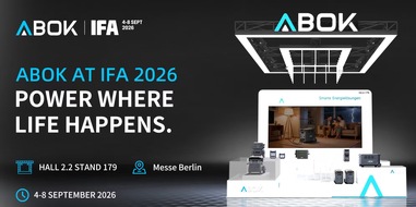 ABOK GmbH: ABOK auf der IFA 2026: Smarte Energie f&uuml;r Zuhause und unterwegs