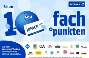 PAYBACK GmbH: Das gro&szlig;e Jahresstart-Punkten: PAYBACK Partner starten gemeinsam in ein punktereiches Jahr