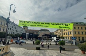 Robin Wood e.V.: Kletterprotest bei der IAA in München – Mit Vollgas in die Klimakrise