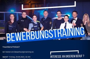 Polizeipräsidium Rheinpfalz: POL-PPRP: Bewerbungstraining am 29.09.2023