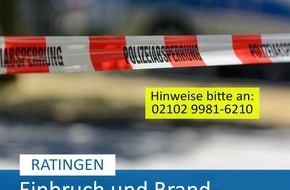 Polizei Mettmann: POL-ME: Einbruch und Brandstiftung in Frisörsalon - Ratingen - 2411115