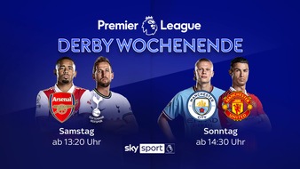 Sky Deutschland: Das North London Derby am Samstag und das Manchester Derby im "Match of the Week" am Sonntag! Die Premier League live und exklusiv bei Sky