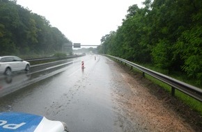 Verkehrsdirektion Mainz: POL-VDMZ: Gefahrenstelle auf der A60 Höhe Heidesheim