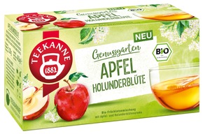 Pressemitteilung: Süß-fruchtig, bunt &amp; bio: TEEKANNE startet mit „Genussgarten“ in eine neue Früchtetee-Welt