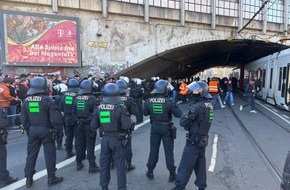 Bundespolizeidirektion Sankt Augustin: BPOL NRW: Bundespolizei im Einsatz - Zweite Fußballbundesliga - 1.FC Köln gegen Fortuna Düsseldorf - Anreisephase mit Zwischenfällen