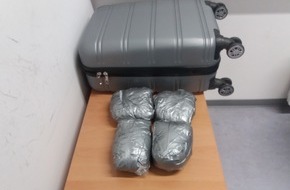 Bundespolizeidirektion Sankt Augustin: BPOL NRW: Bundespolizei verhaftet Niederländer mit über 4 Kilogramm Drogen im Gepäck