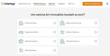 Interhyp AG: Mit 9 Klicks zum Wert der Immobilie - Interhyp-Rechner macht unkomplizierte Preis-Ermittlung möglich