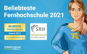 SRH Fernhochschule - The Mobile University: SRH Fernhochschule bleibt auch 2021 die Beliebteste Fernhochschule