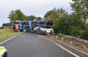 Polizeiinspektion Harburg: POL-WL: Schwerer Verkehrsunfall auf nasser Fahrbahn ++ Drage - "Drager Kieferknochen" wird Exponat ++ Buchholz - Glückliches Ende bei Suche nach Vermissten