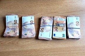 Bundespolizeidirektion Sankt Augustin: BPOL NRW: Bundespolizei stellt 24.600,- Euro sicher, Herkunft des Geldes bis dato noch unklar - Ermittlungen im Rahmen eines Clearingverfahrens dauern an