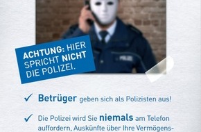 Polizei Paderborn: POL-PB: Warnung: Massenhaft Anrufe "falscher Polizisten"