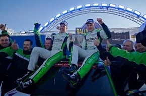 Skoda Auto Deutschland GmbH: Rallye Schweden: Tidemand feiert umjubelten Heimsieg im SKODA FABIA R5 (FOTO)