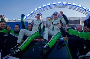 Skoda Auto Deutschland GmbH: Rallye Schweden: Tidemand feiert umjubelten Heimsieg im SKODA FABIA R5