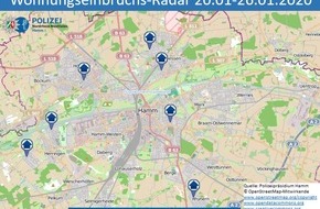 Polizeipräsidium Hamm: POL-HAM: Wohnungseinbruchs-Radar Hamm 20.01. bis 26.01.2020