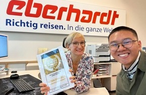 Eberhardt TRAVEL GmbH: Eberhardt TRAVEL erneut mit Deutschem Kunden-Award 2024/25 ausgezeichnet