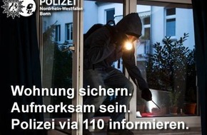 Polizei Bonn: POL-BN: Bonn-Nordstadt: Einbrecher öffnen auf Kipp stehende Balkontür - Bargeld und Schuck entwendet