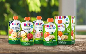HiPP GmbH & Co. Vertriebs KG: Pressemitteilung: „HiPP 100 % pflanzlich“ Quetschen sind da!