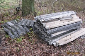 Polizeidirektion Bad Segeberg: POL-SE: Pinneberg: Wellzementdach unerlaubt entsorgt