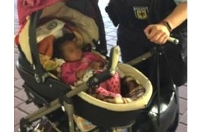 Bundespolizeiinspektion Kassel: BPOL-KS: Fünf Monate alter Säugling fährt allein im Zug nach Kassel