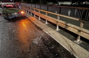 Polizeidirektion Trier: POL-PDTR: Zwei Unfälle auf der Konrad- Adenauer Brücke! Kaum zu glauben, dass im Winter die Straßen glatt sein können!!