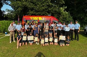 Kreisfeuerwehr Rotenburg (Wümme): FW-ROW: 75 Jahre Feuerwehr Minstedt - Stadtfeuerwehrfest begeistert mit spannenden Wettbewerben und großem Gemeinschaftsgeist