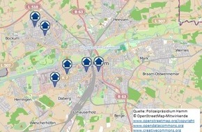 Polizeipräsidium Hamm: POL-HAM: Wohnungseinbruchs-Radar für die Woche vom 25.06. bis zum 01.07.18