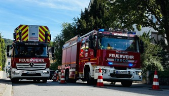 Feuerwehr Weinheim: FW Weinheim: Drei Einsätze am Montag für die Weinheimer Feuerwehr