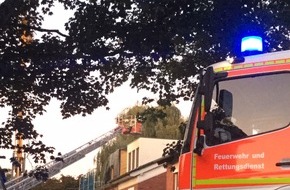 Feuerwehr und Rettungsdienst Bonn: FW-BN: Dachstuhlbrand in der Bonner - Nordstadt - Feuerwehr verhindert durch einen schnellen Einsatz einen größeren Schaden