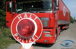 Polizeipräsidium Westpfalz: POL-PPWP: Polizei Rheinland-Pfalz unterstützt bundesweiten Aktionstag zur Verkehrssicherheit "sicher.mobil.leben - Güterverkehr im Blick"