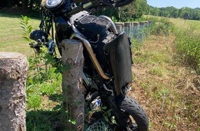 Polizei Rheinisch-Bergischer Kreis: POL-RBK: Kürten - Motorradfahrer nach Überschlag schwer verletzt