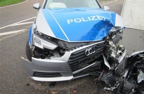 Polizeidirektion Worms: POL-PDWO: Vier Verletzte bei Unfall mit Streifenwagen