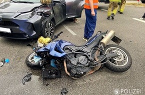 Polizeipräsidium Westpfalz: POL-PPWP: Motorradfahrer schwer verletzt